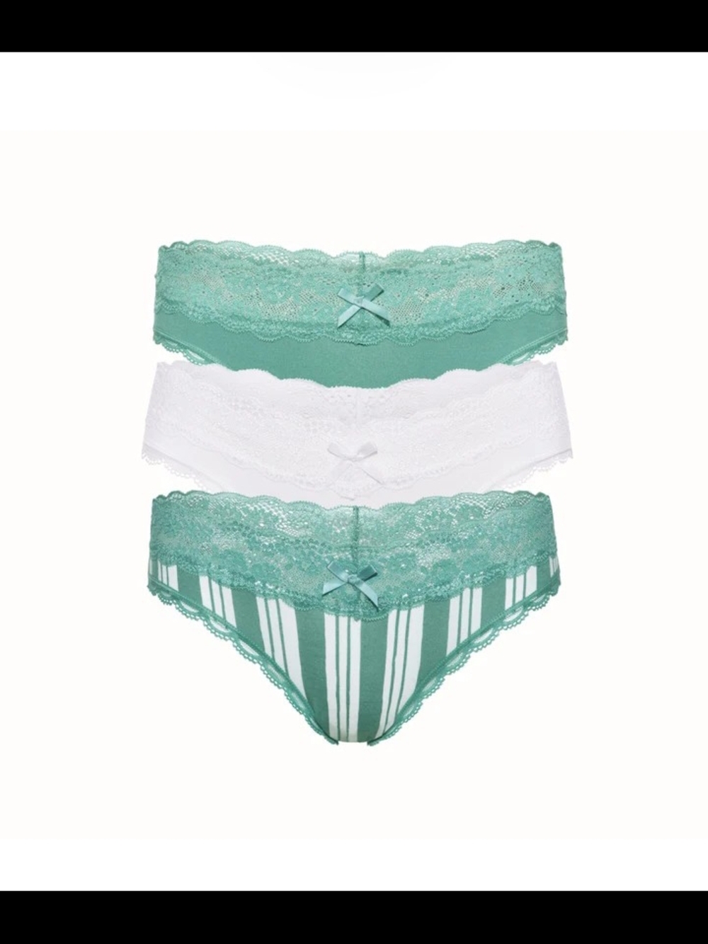 Honeydew Ahna Classic Lace-Trim Bikini Panty 3-Pack Thong M/L